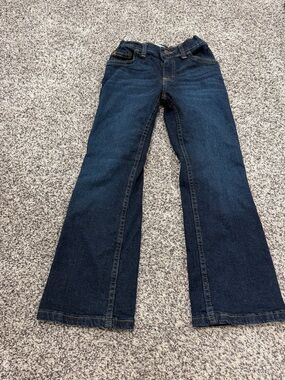 Boys Classic Dark Wash Boot Cut Wranglers 8 Slim Fit Adjustable Waist